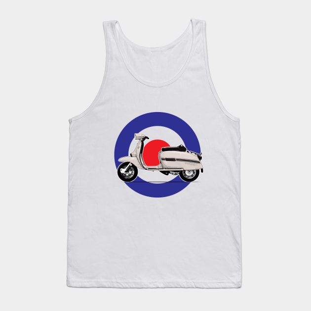 Classic White Italian mods lambretta scooter Tank Top by Cimbart